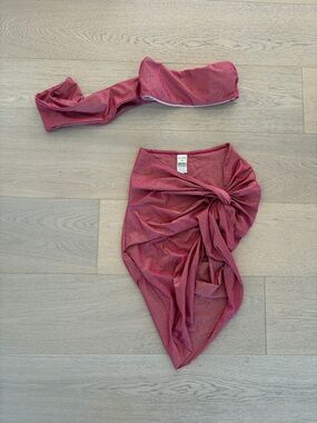 Baobab Collection Women's Pink Swim Sarong Set